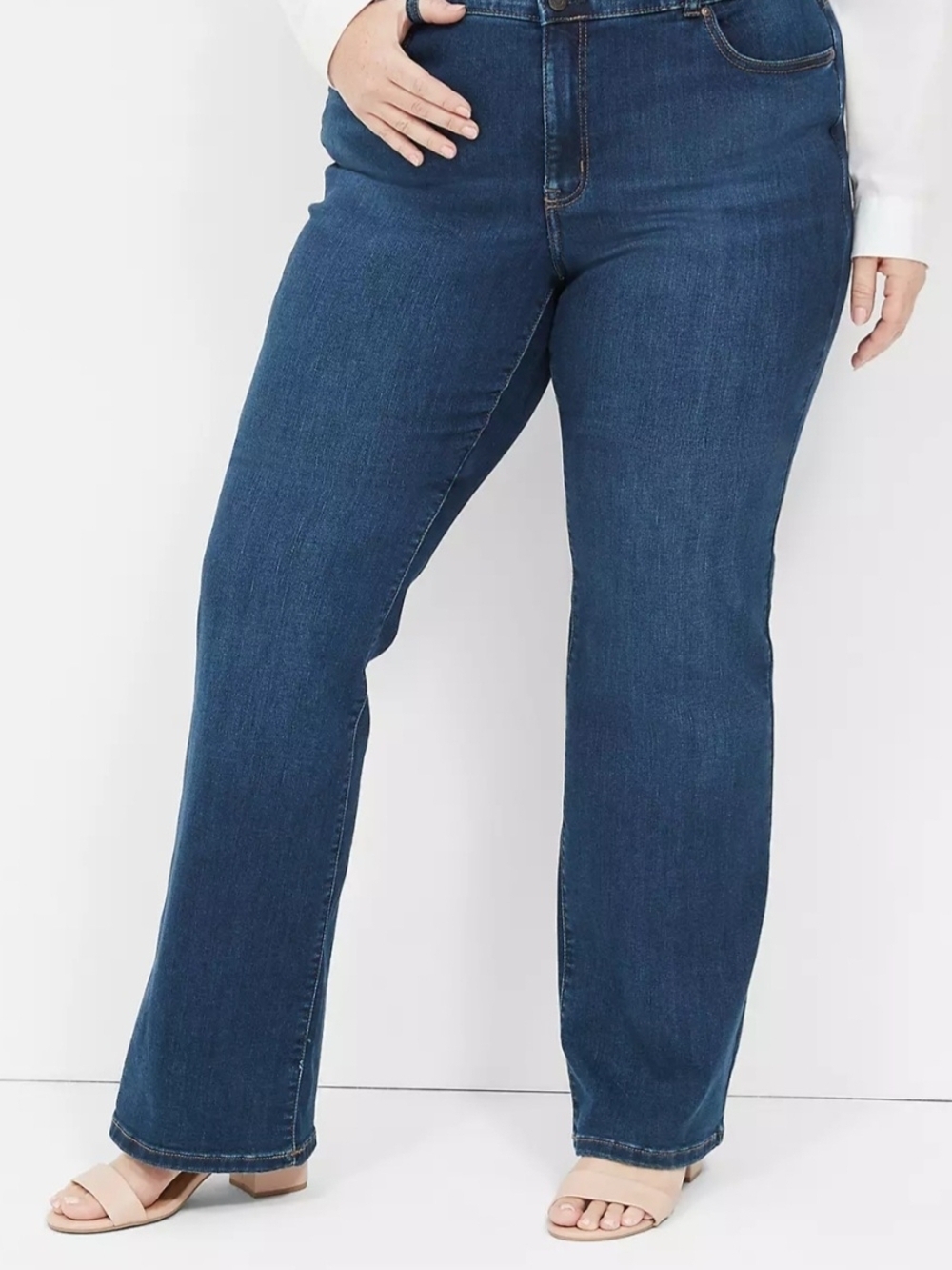 Lane Bryant Tighter Tummy Fit High-Rise Boot Jean Womens Size 18 In Dark Denim